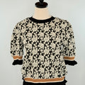 Rose Knit Top in Black and Light Grey-121 - Jersey Tops F/W (June - Nov)-Little Bird Boutique