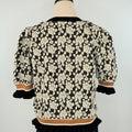 Rose Knit Top in Black and Light Grey-121 - Jersey Tops F/W (June - Nov)-Little Bird Boutique