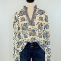 Jodi Top in Blue Floral-111 - Woven Top F/W (June- Nov)-Little Bird Boutique