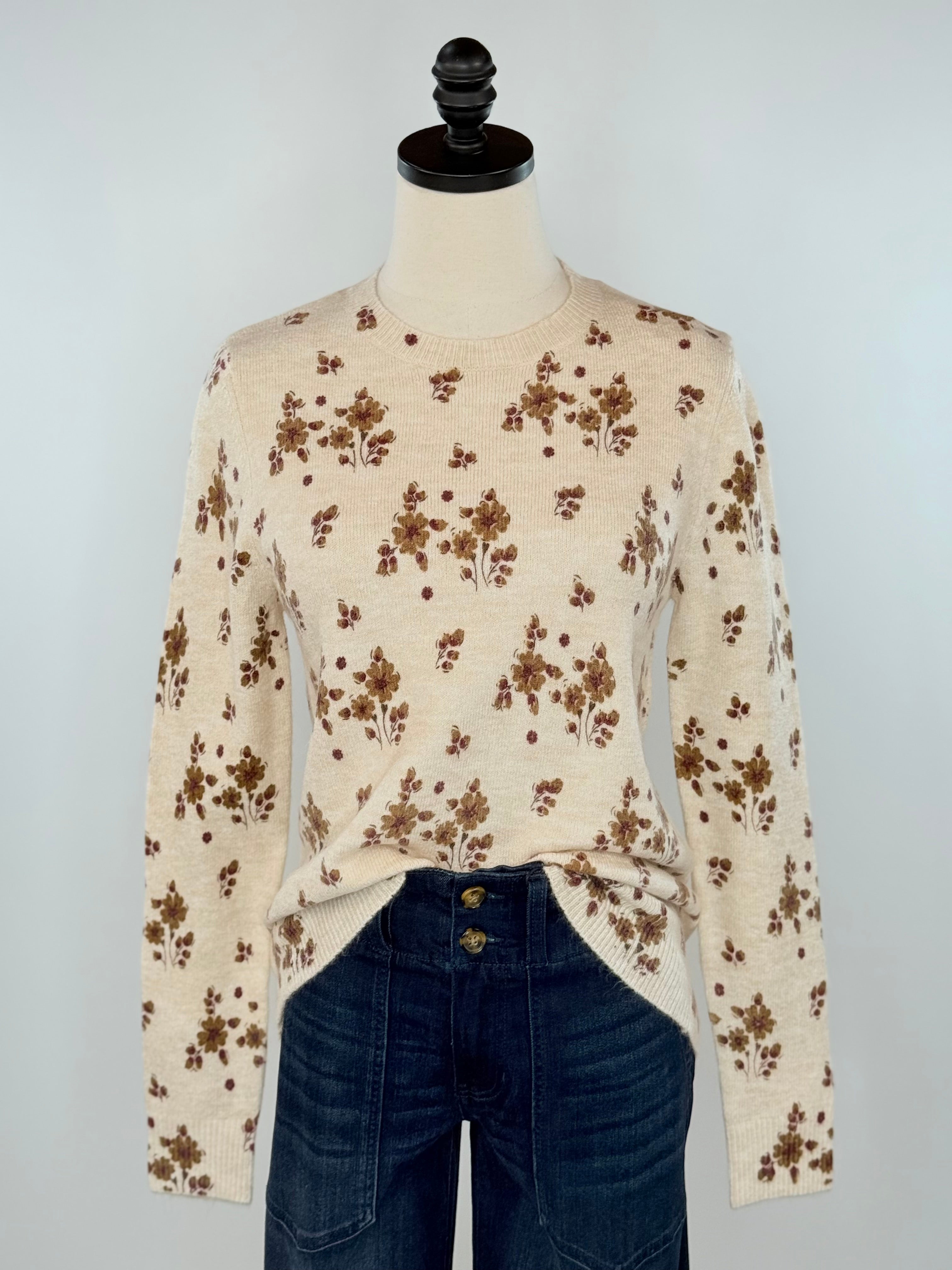 Ashford Sweater in Flower Print-131 - Sweaters F/W (June - Nov)-Little Bird Boutique