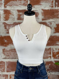 By Together Button Brami In White-240 Loungewear/Intimates-Little Bird Boutique
