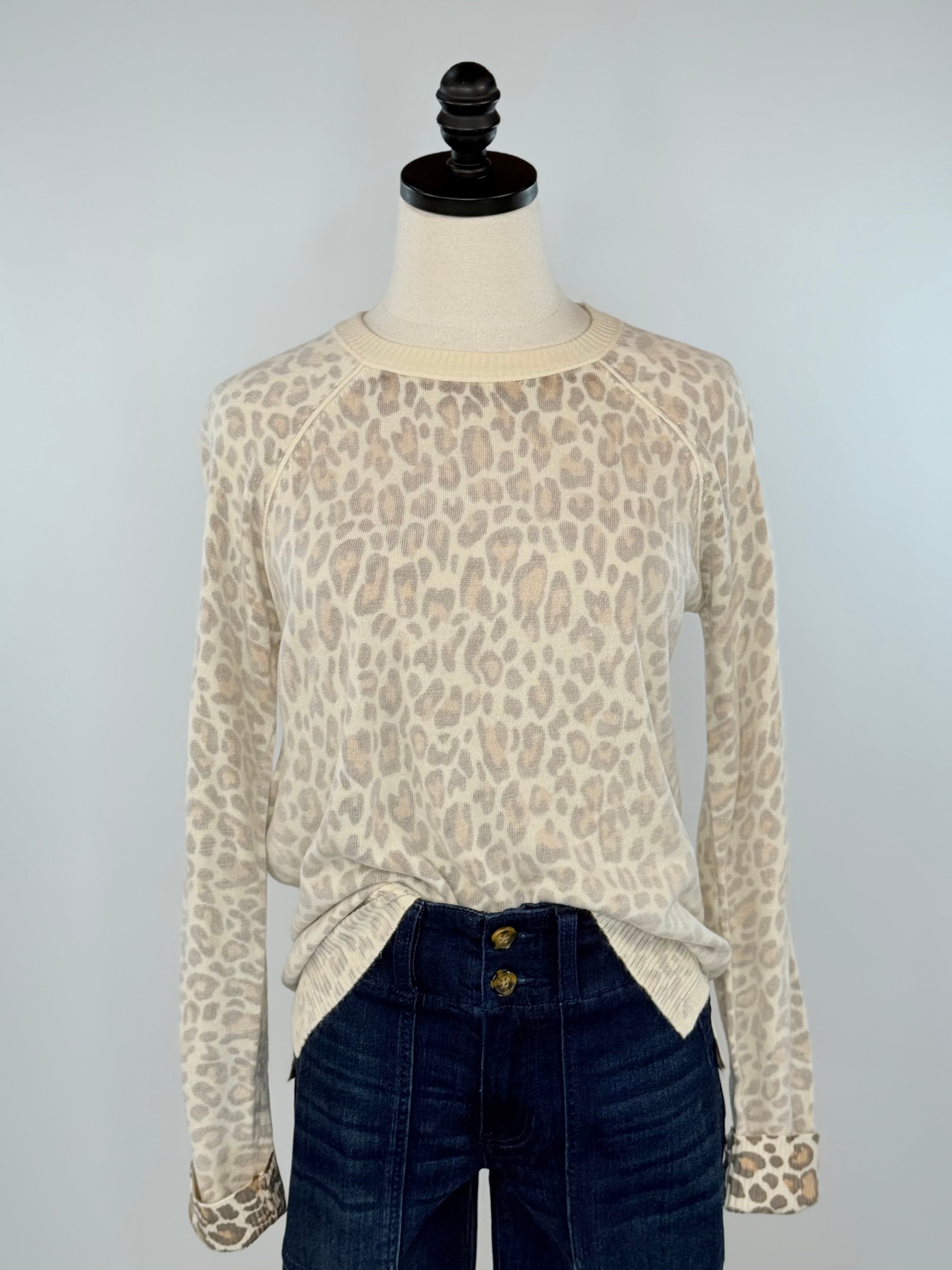 Sterling Sweater in Leopard Print-131 - Sweaters F/W (June - Nov)-Little Bird Boutique