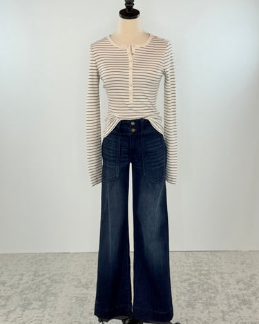 Liverpool Wide Leg Trouser Jean in Summit Lake-210 Denim-Little Bird Boutique