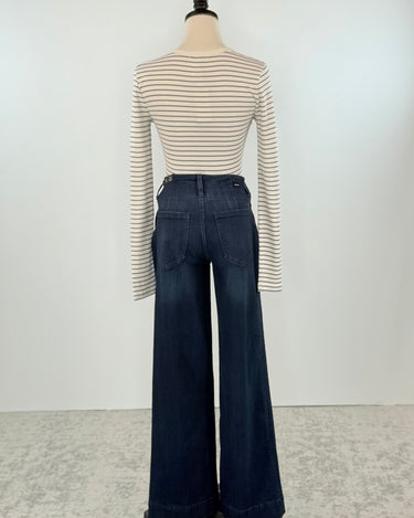 Liverpool Wide Leg Trouser Jean in Summit Lake-210 Denim-Little Bird Boutique