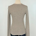 Z Supply Stella Stripe Henley in Heather Taupe-121 - Jersey Tops F/W (June - Nov)-Little Bird Boutique