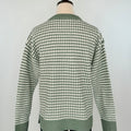 Sawyer Checkerboard Sweater in Dark Sage-133 - Sweaters (Holiday)-Little Bird Boutique