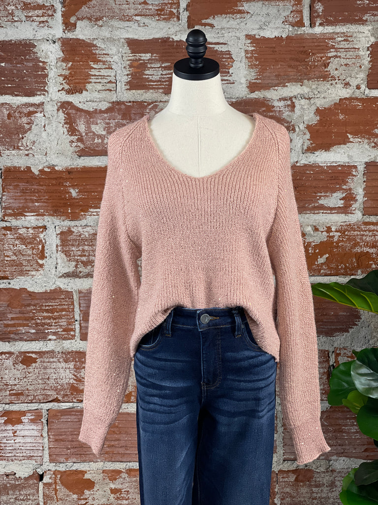 Sparkle Sweater in Rose Gold