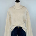 Z Supply Romnie Contrast Stitch Sweater in Crystal-131 - Sweaters F/W (June - Nov)-Little Bird Boutique