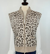 Sinclair Leopard Sweater Vest-131 - Sweaters F/W (June - Nov)-Little Bird Boutique