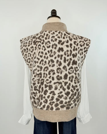Sinclair Leopard Sweater Vest-131 - Sweaters F/W (June - Nov)-Little Bird Boutique