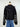 OAT NYC Knit Hoodie Jacket in Black with White Stripes-142 Sweatshirts & Hoodies-Little Bird Boutique