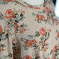 Cora Floral Waffle Knit Top in Praline