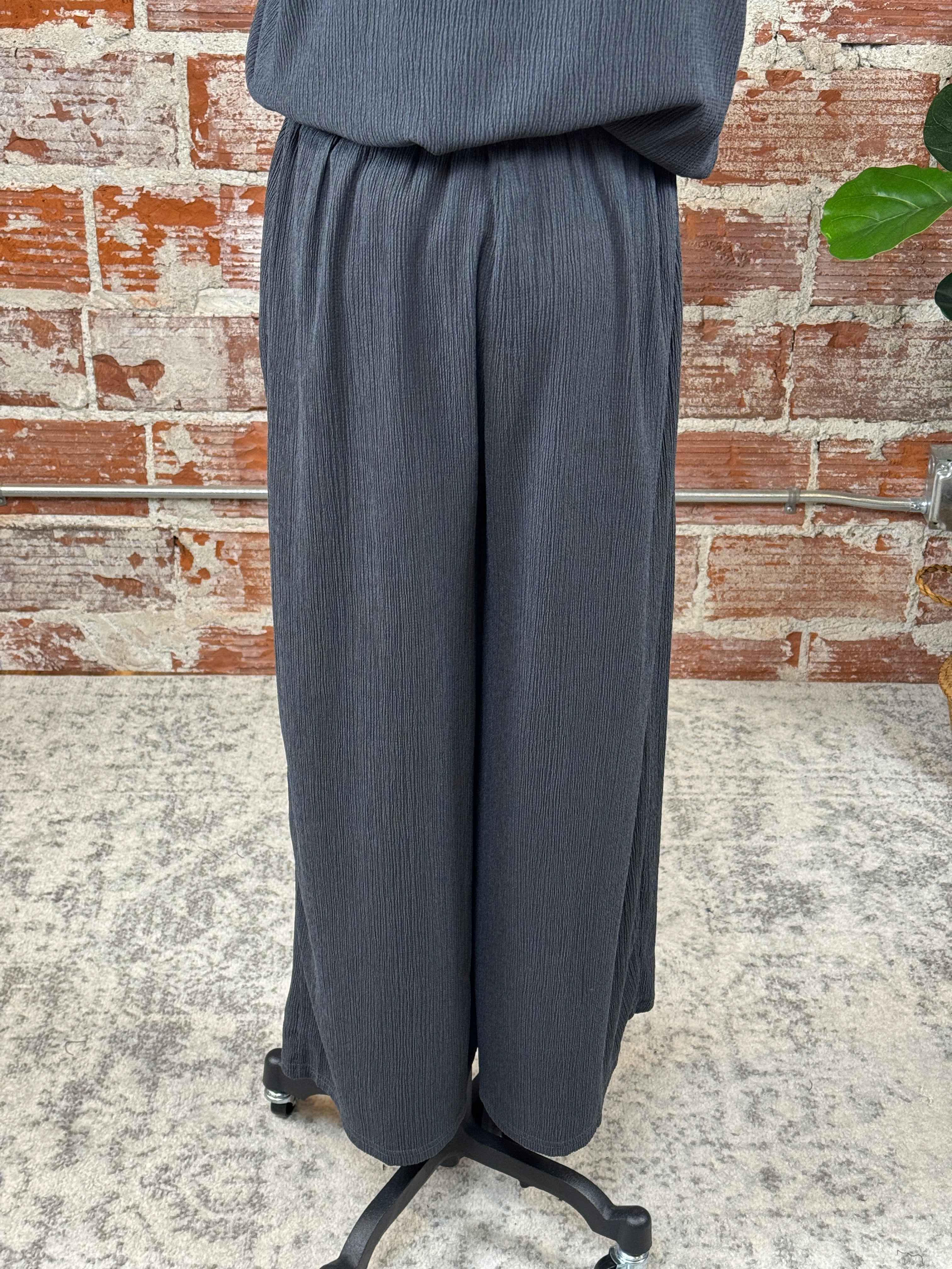 Zuri Pants in Charcoal-220 Pants-Little Bird Boutique