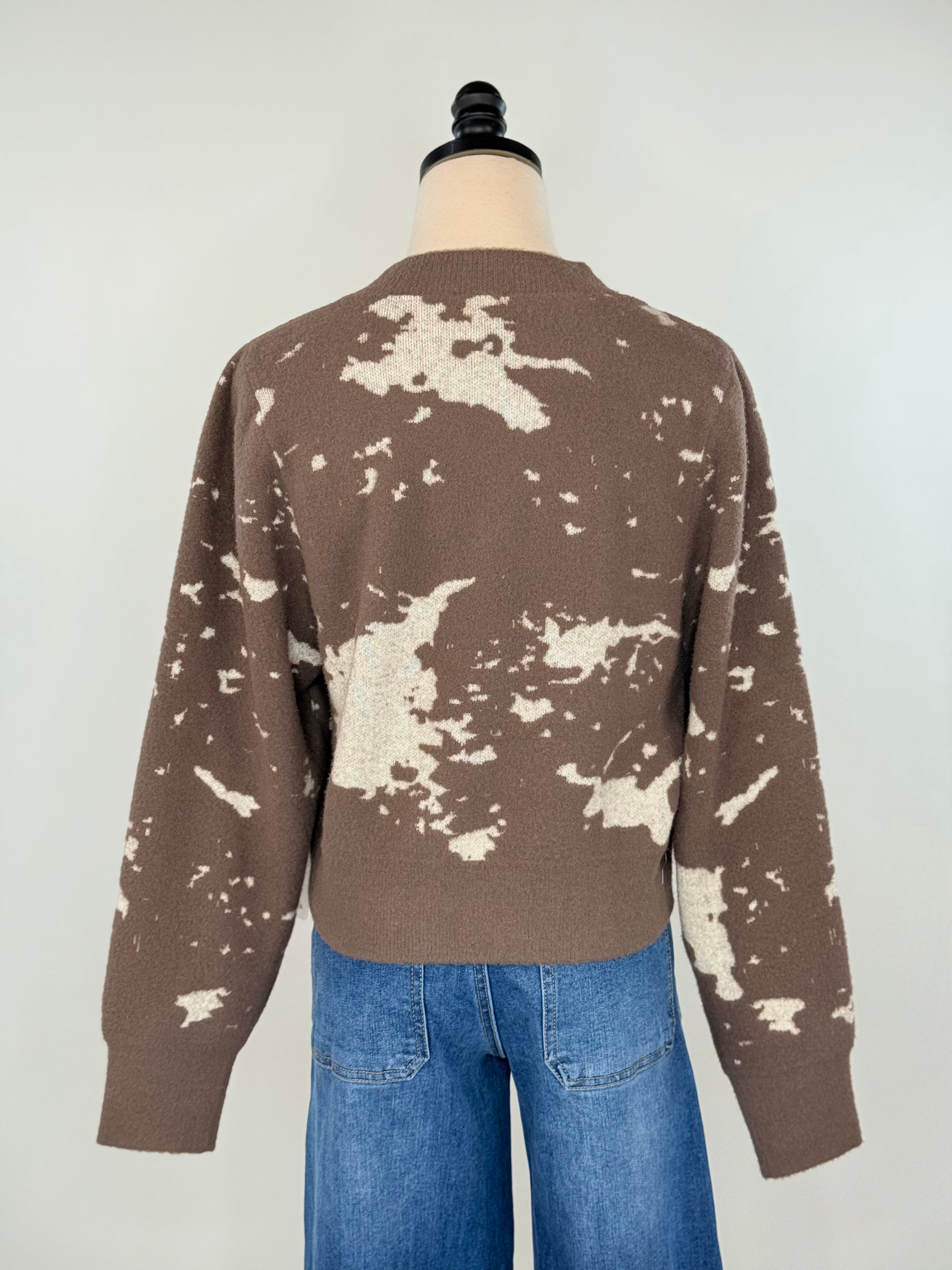 Kerisma Carrara Sweater in Brown and Ecru-131 - Sweaters F/W (June - Nov)-Little Bird Boutique