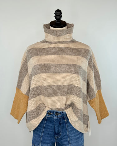 Kerisma London Stripe Sweater in Beige-131 - Sweaters F/W (June - Nov)-Little Bird Boutique