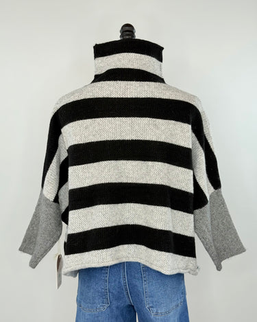 Kerisma London Stripe Sweater in Grey and Black-131 - Sweaters F/W (June - Nov)-Little Bird Boutique
