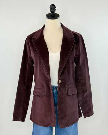 Jak and Rae Patty Blazer in Deep Plum-143 Blazers-Little Bird Boutique
