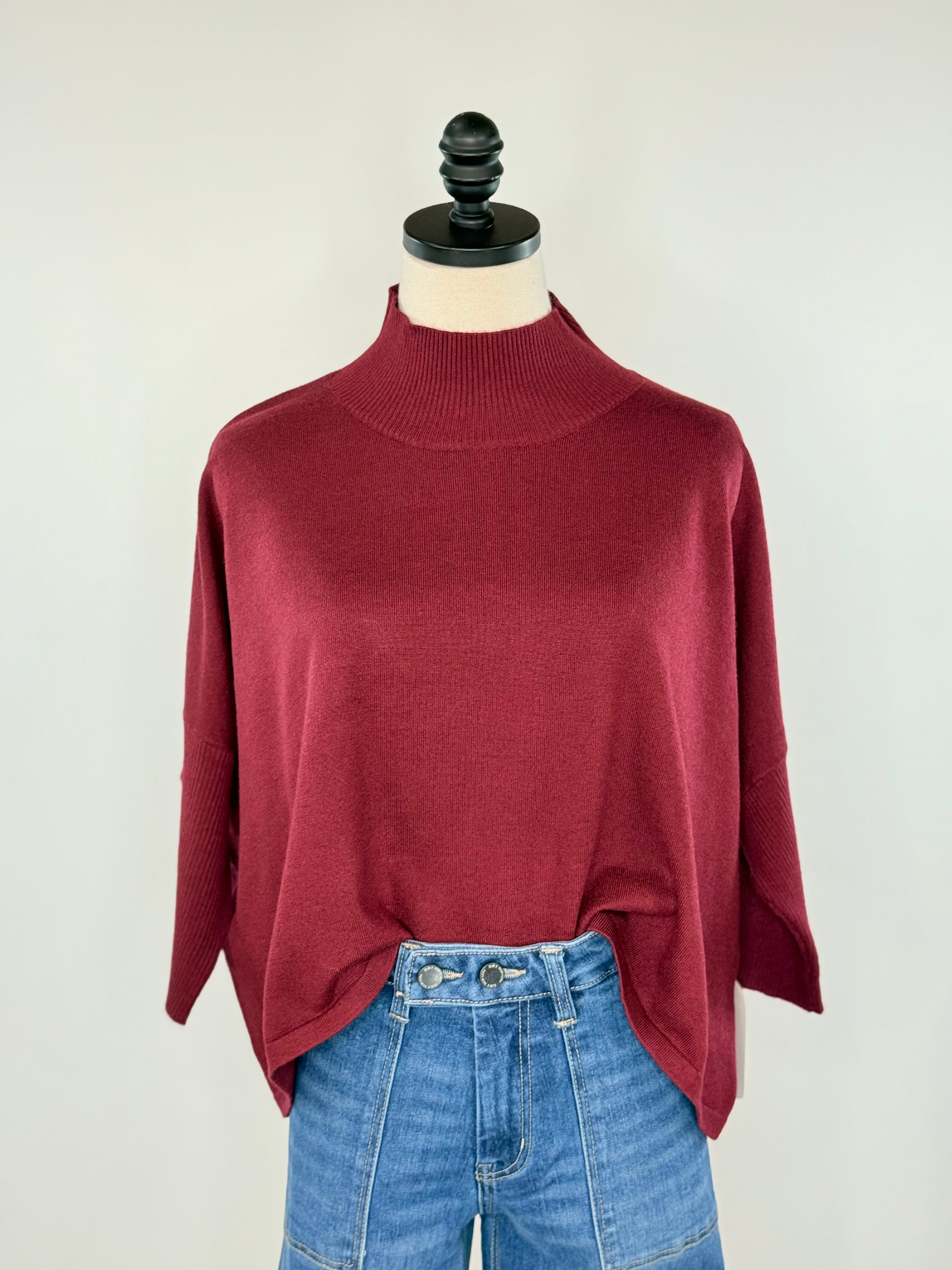 Kerisma Rowena Sweater in Bordeaux-131 - Sweaters F/W (June - Nov)-Little Bird Boutique