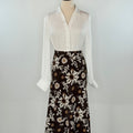 Ellie Skirt in Chocolate Floral-231 Skirts-Little Bird Boutique