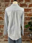 Thread & Supply Linda Shirt in White & Blue Sea Stripe-122 - Jersey Tops S/S (Dec - May)-Little Bird Boutique