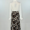 Ellie Skirt in Chocolate Floral-231 Skirts-Little Bird Boutique