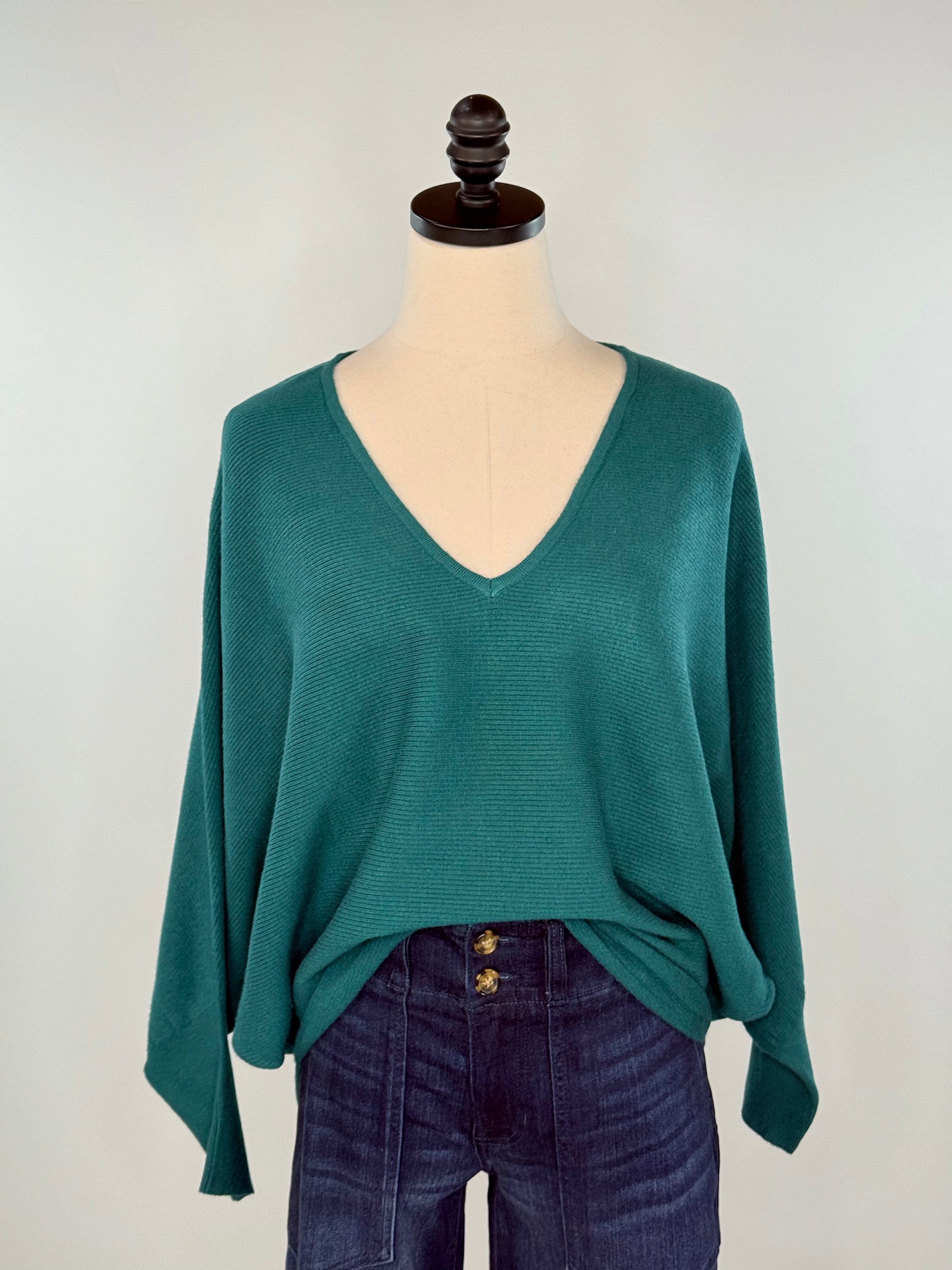 Kerisma Ryu Sweater in Dark Teal-133 - Sweaters (Holiday)-Little Bird Boutique