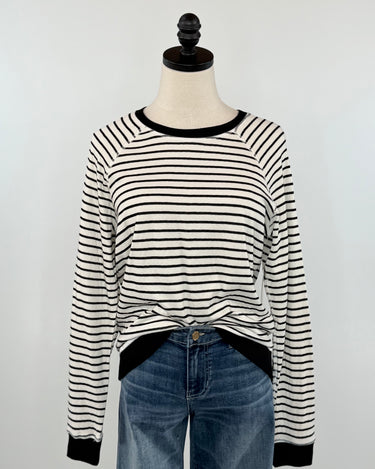 Flag and Anthem Frannie Reversible Top in Black and White-121 - Jersey Tops F/W (June - Nov)-Little Bird Boutique