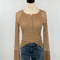 Promise Lace Top in Taupe-111 - Woven Top F/W (June- Nov)-Little Bird Boutique