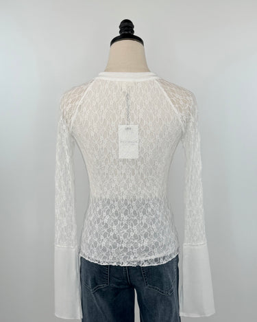 Promise Lace Top in Ivory-111 - Woven Top F/W (June- Nov)-Little Bird Boutique