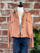 Jak and Rae Elvera Jacket in Terra Cotta-141 Outerwear Coats & Jackets-Little Bird Boutique