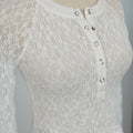 Promise Lace Top in Ivory-111 - Woven Top F/W (June- Nov)-Little Bird Boutique