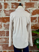 Thread & Supply Lewis Shirt in Pink Dust Stripe-112 - Woven Top S/S (Jan - June)-Little Bird Boutique