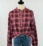 Dear John Chatra Top in Fig Plaid-111 - Woven Top F/W (June- Nov)-Little Bird Boutique