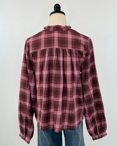 Dear John Chatra Top in Fig Plaid-111 - Woven Top F/W (June- Nov)-Little Bird Boutique