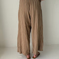 Tillie Pants in Latte and Ivory Stripe-220 Pants-Little Bird Boutique