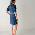 Jak and Rae Cassius Denim Dress in Danica-151 Dresses - Short-Little Bird Boutique