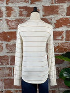 Thread & Supply Stacy Top in Honey and Ivory Stripe-122 - Jersey Tops S/S (Jan - June)-Little Bird Boutique