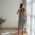 Sanctuary City Summer Tank in Black and Macrame Stripe-131 - Sweaters F/W (July - Dec)-Little Bird Boutique