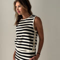 Sanctuary City Summer Tank in Black and Macrame Stripe-131 - Sweaters F/W (July - Dec)-Little Bird Boutique