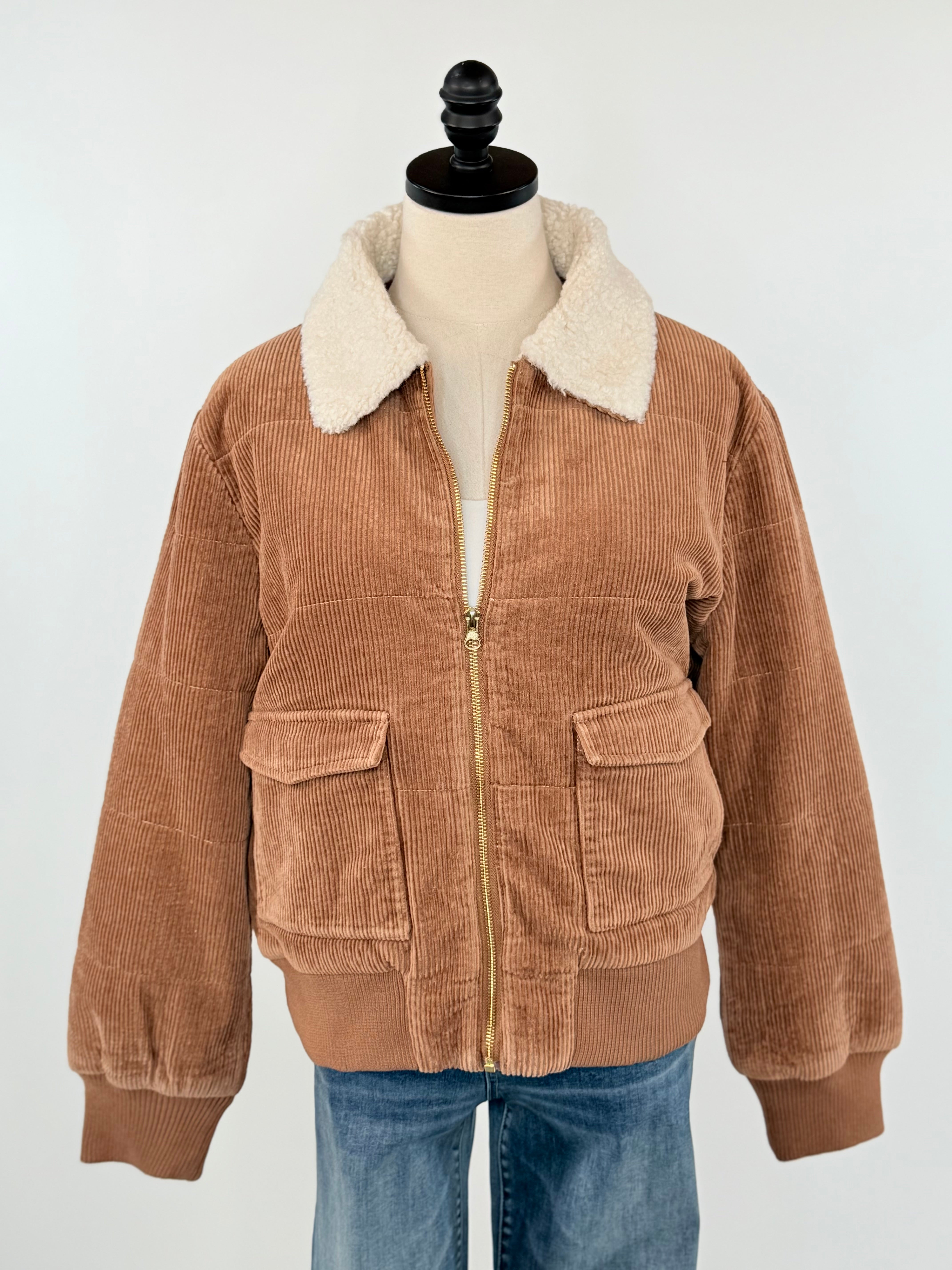 Dear John Hallie Corduroy Jacket in Melted Butterscotch-141 Outerwear Coats & Jackets-Little Bird Boutique