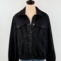 Liverpool Collared Bomber Jacket in Black-141 Outerwear Coats & Jackets-Little Bird Boutique