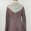 Liverpool Boyfriend Blazer with Removable Hood in Wine Multi-143 Blazers-Little Bird Boutique