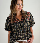 THML Suni Top in Black Floral-111 - Woven Top F/W (June- Nov)-Little Bird Boutique