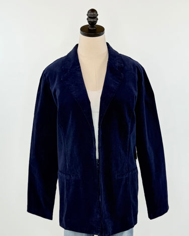 Liverpool Corduroy Boyfriend Blazer in Arctic Night-143 Blazers-Little Bird Boutique