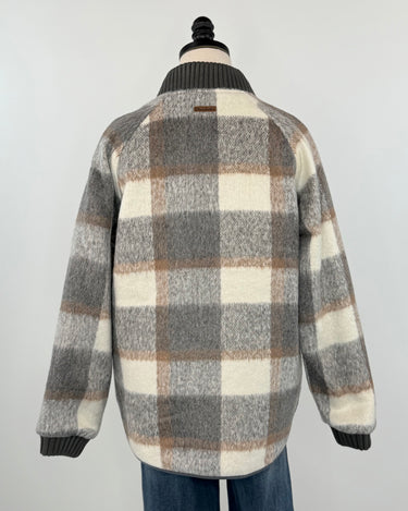 Flag and Anthem Anniston Reversible Quilted Bomber Jacket in Grey and Brown-141 Outerwear Coats & Jackets-Little Bird Boutique