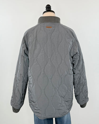 Flag and Anthem Anniston Reversible Quilted Bomber Jacket in Grey and Brown-141 Outerwear Coats & Jackets-Little Bird Boutique