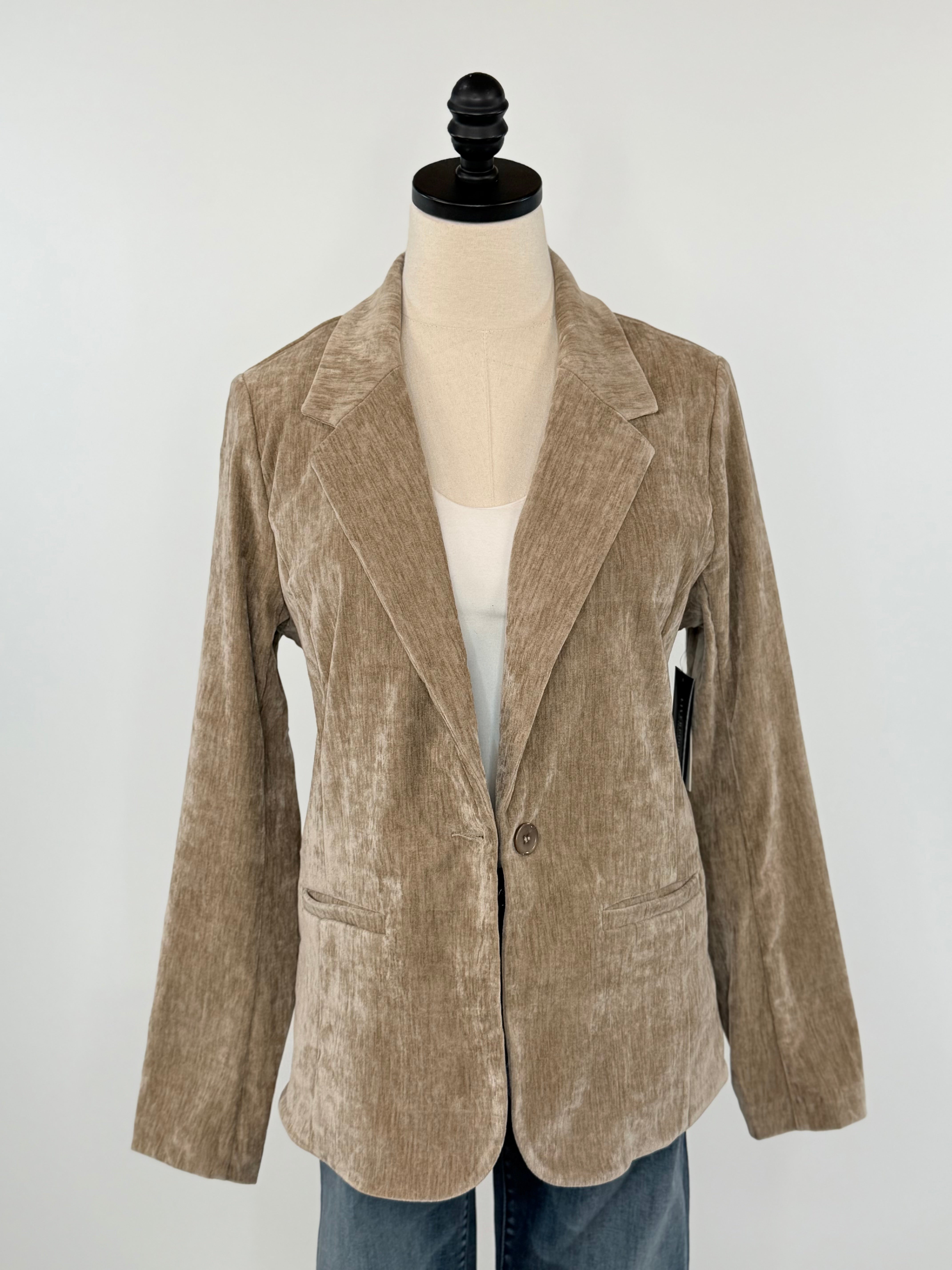 Liverpool Fitted Blazer in Harvest Khaki-143 Blazers-Little Bird Boutique