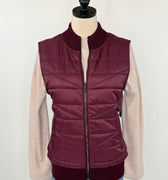 Liverpool Quilted Vest in Wine Berry-141 Outerwear Coats & Jackets-Little Bird Boutique