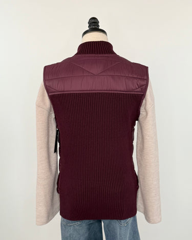 Liverpool Quilted Vest in Wine Berry-141 Outerwear Coats & Jackets-Little Bird Boutique