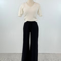 Kut from the Kloth Meg Wide Leg Trouser Pant in Black-220 Pants-Little Bird Boutique